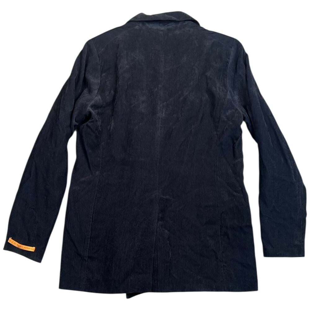 Maison Scotch Black Corduroy Double Breasted Blazer Women’s L - Picture 2 of 12